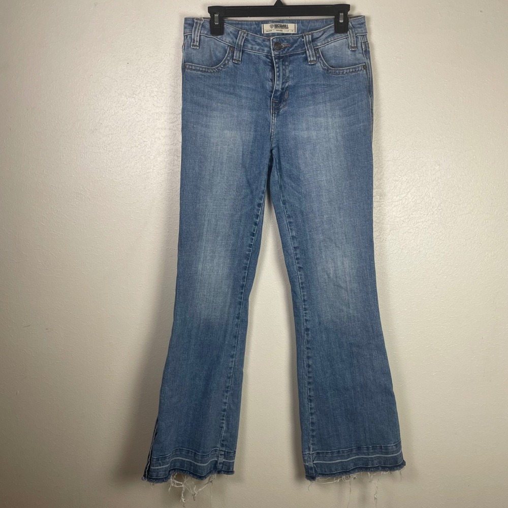 Rock & Roll Denim Womens Mid Rise Trouser Jeans Blue Medium Wash W27